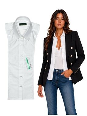 NWT Brunne DICKEY Compatible with VERONICA BEARD Blazer Button Down Shirt 00-14